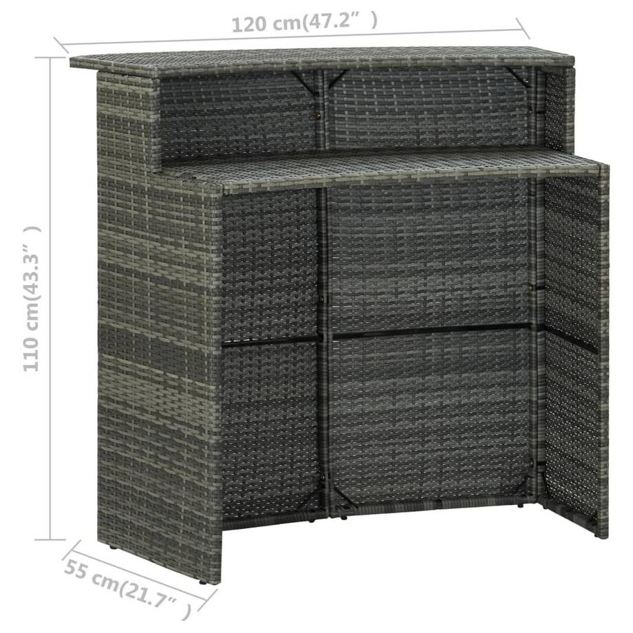 VidaXL angolo bar Polirattan  