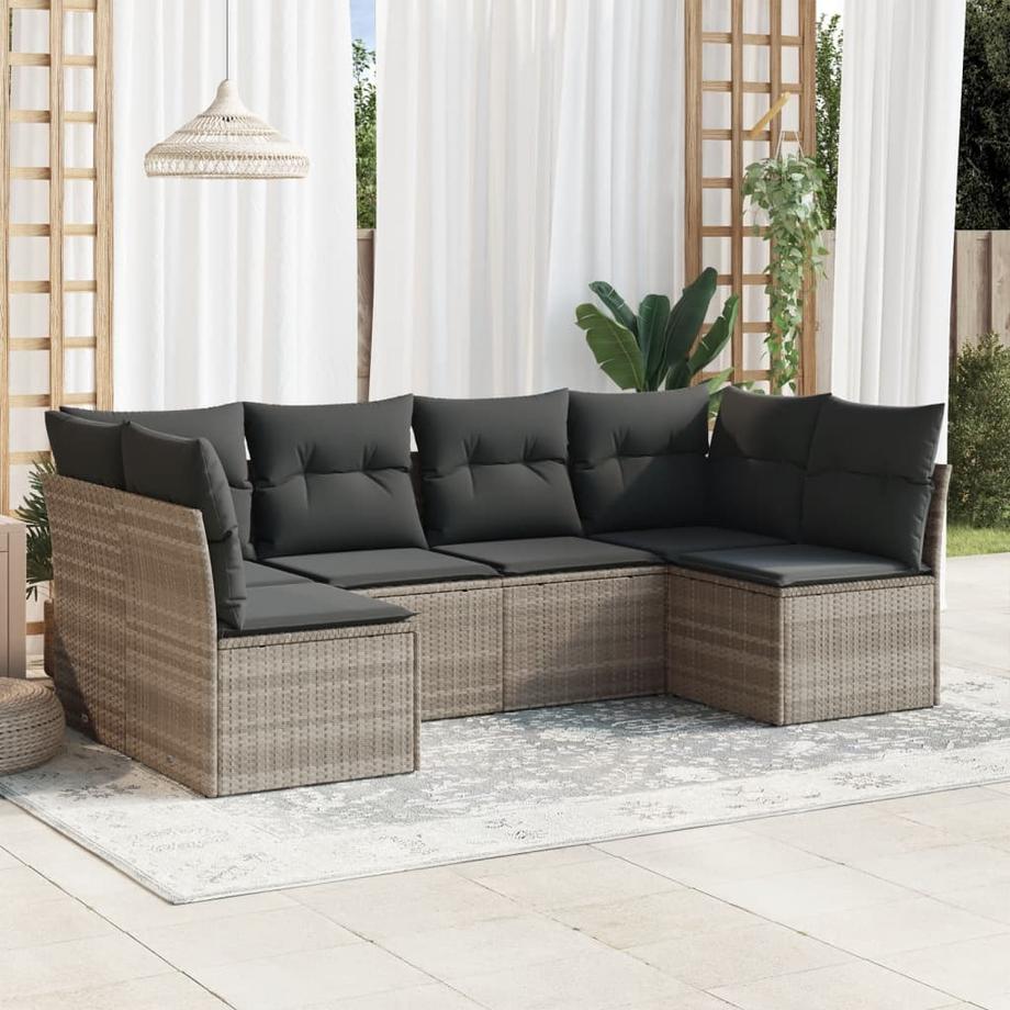 VidaXL Ensemble de canapés de jardin rotin synthétique  