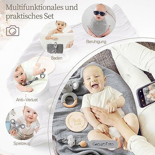 Activity-board  Babygeschenk zur Geburt 6-in-1 Babyparty Neugeborenengeschenk Babygeschenke Badedusche Set 