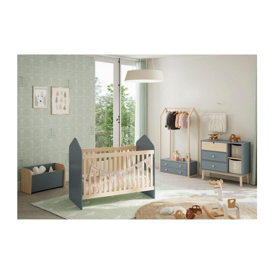Calicosy Kleiderschrank mit 2 Schubladen L80 cm - Esteban  