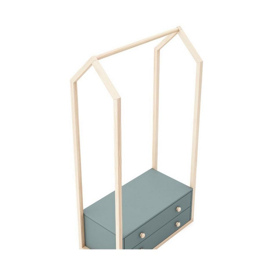 Calicosy Kleiderschrank mit 2 Schubladen L80 cm - Esteban  