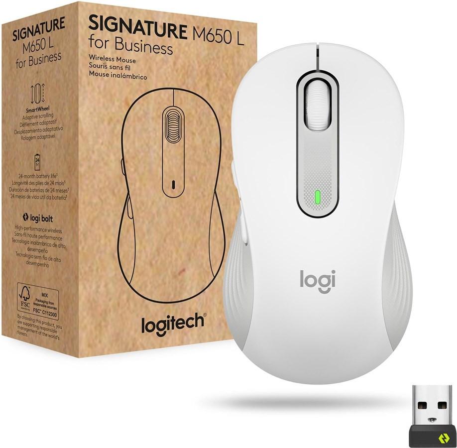 Logitech  Maus Signature M650 L for Business Weiss 