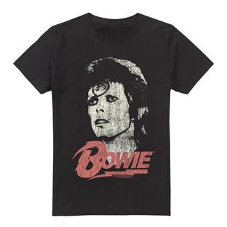 David Bowie Bedrucktes Kurzarm T-Shirt  