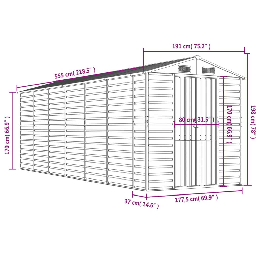 VidaXL Abri de jardin acier  