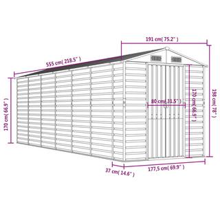 VidaXL Abri de jardin acier  