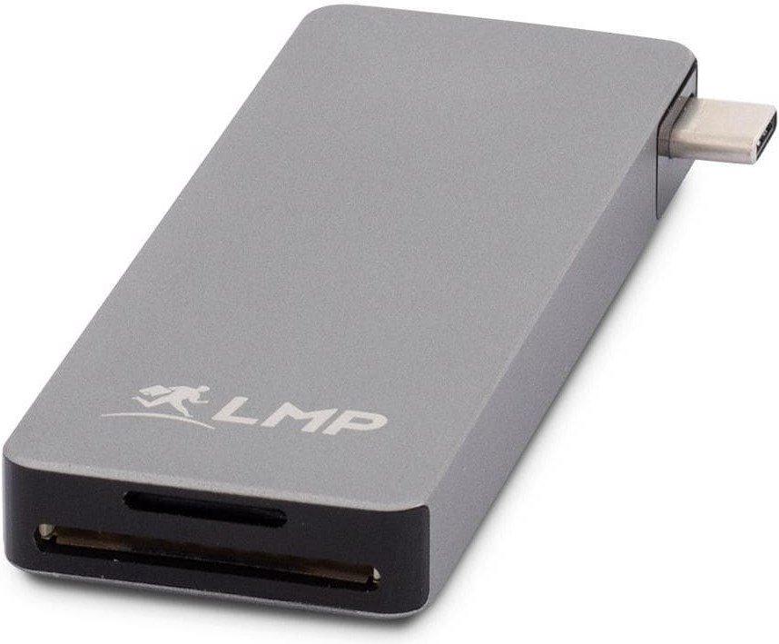 LMP  USB-C Basic Hub 6 Port mit 3 USB-A, 1 USB-C Port und Slots für Micro/SD-Card mit gut haftender Anti-Rutschmatte für Ihr Macbook - Space Gray 