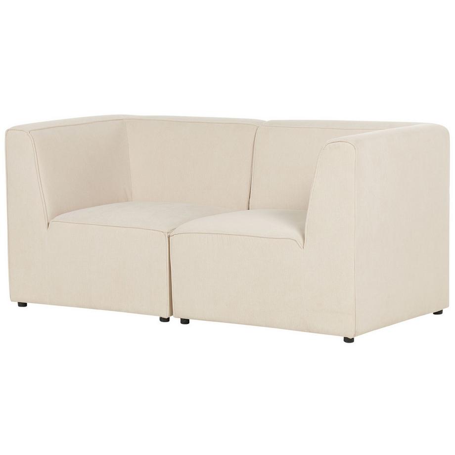 Beliani Canapé 2 places en Velours côtelé Moderne LEMVIG  