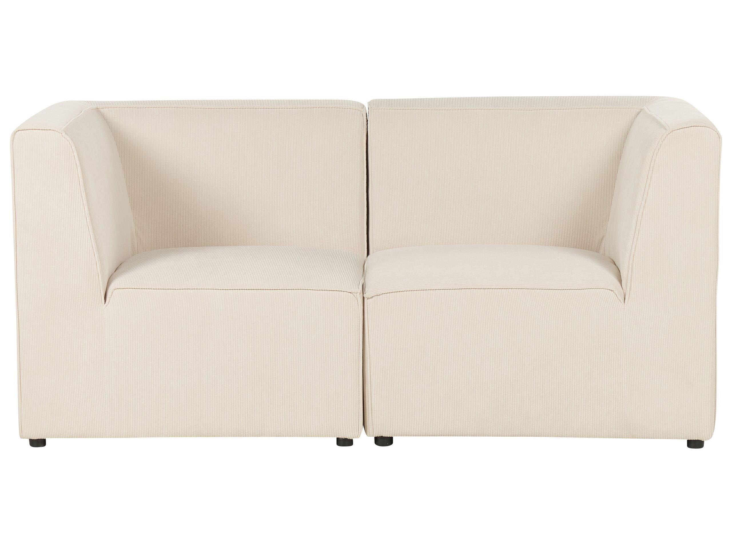 Beliani 2 Sitzer Sofa aus Cord Modern LEMVIG  