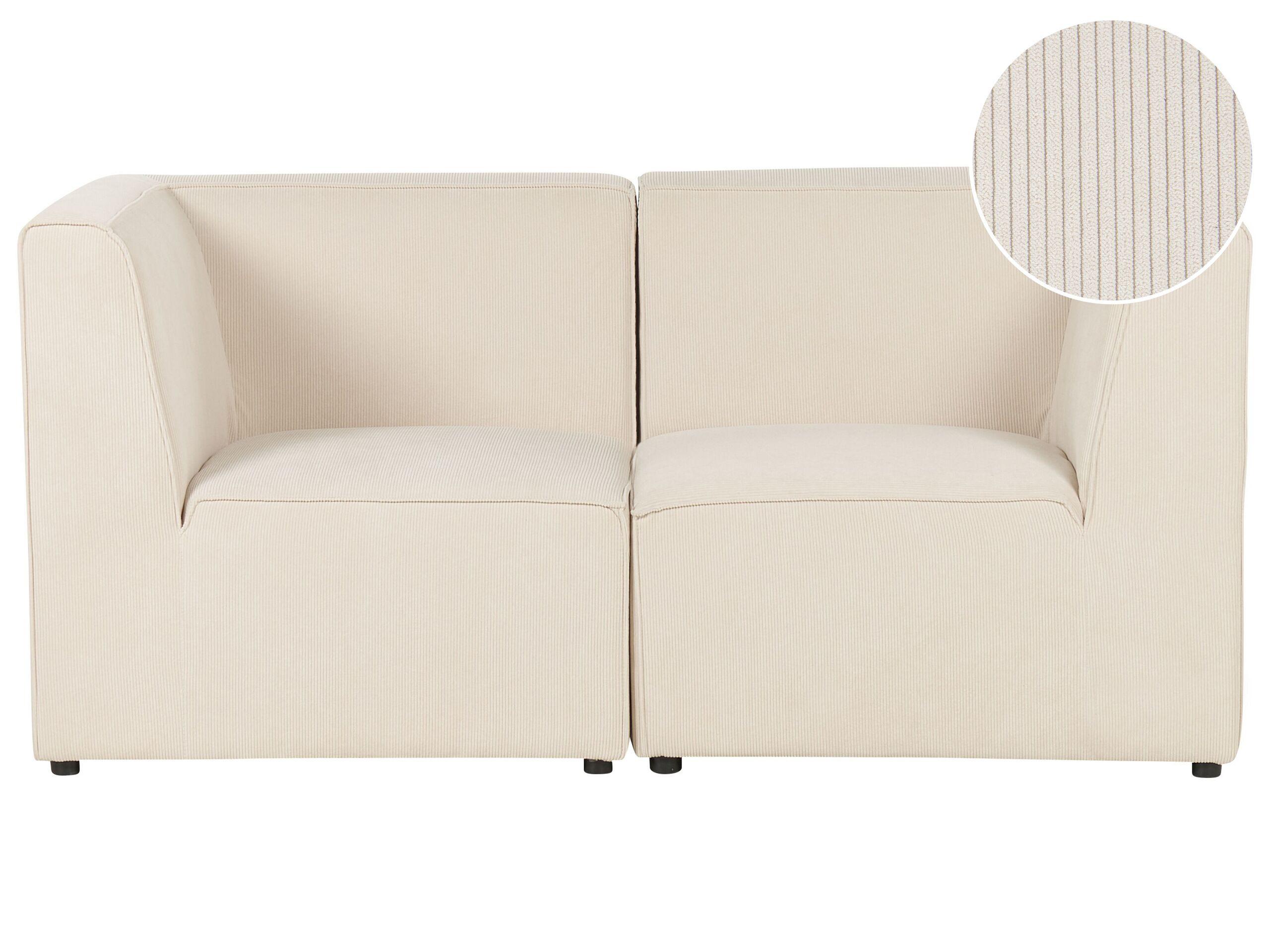 Beliani 2 Sitzer Sofa aus Cord Modern LEMVIG  