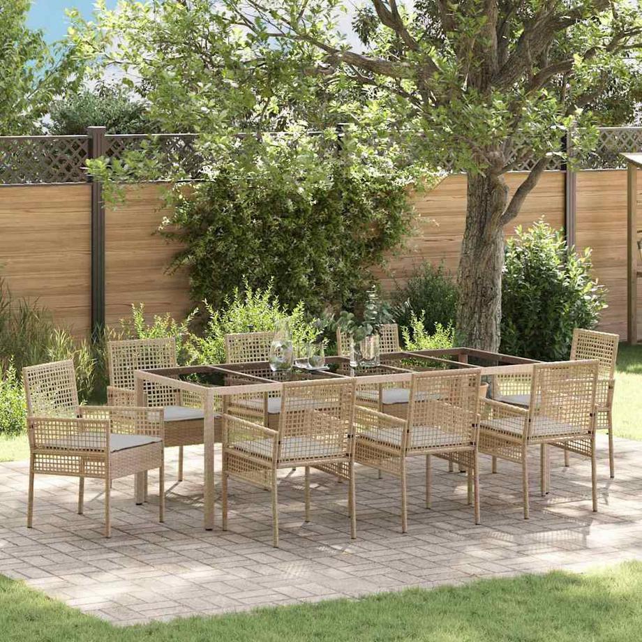 VidaXL Set da Pranzo per Giardino Polyrattan  