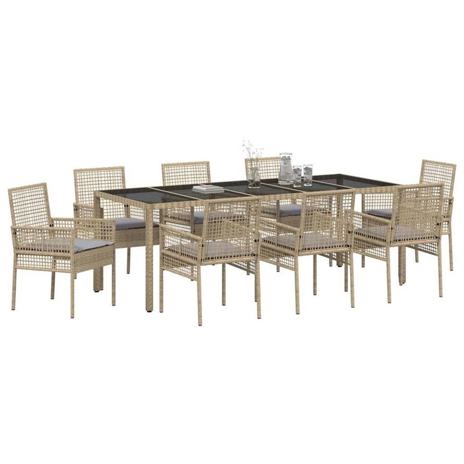 VidaXL Set da Pranzo per Giardino Polyrattan  