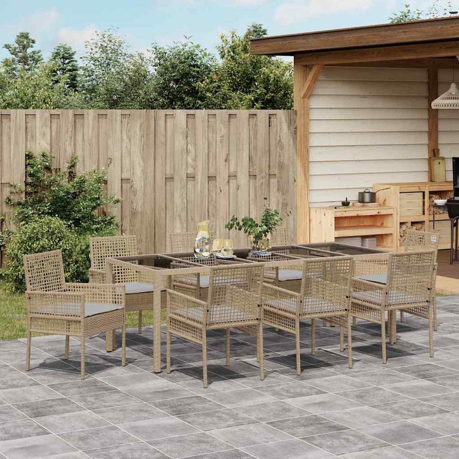 VidaXL Set da Pranzo per Giardino Polyrattan  