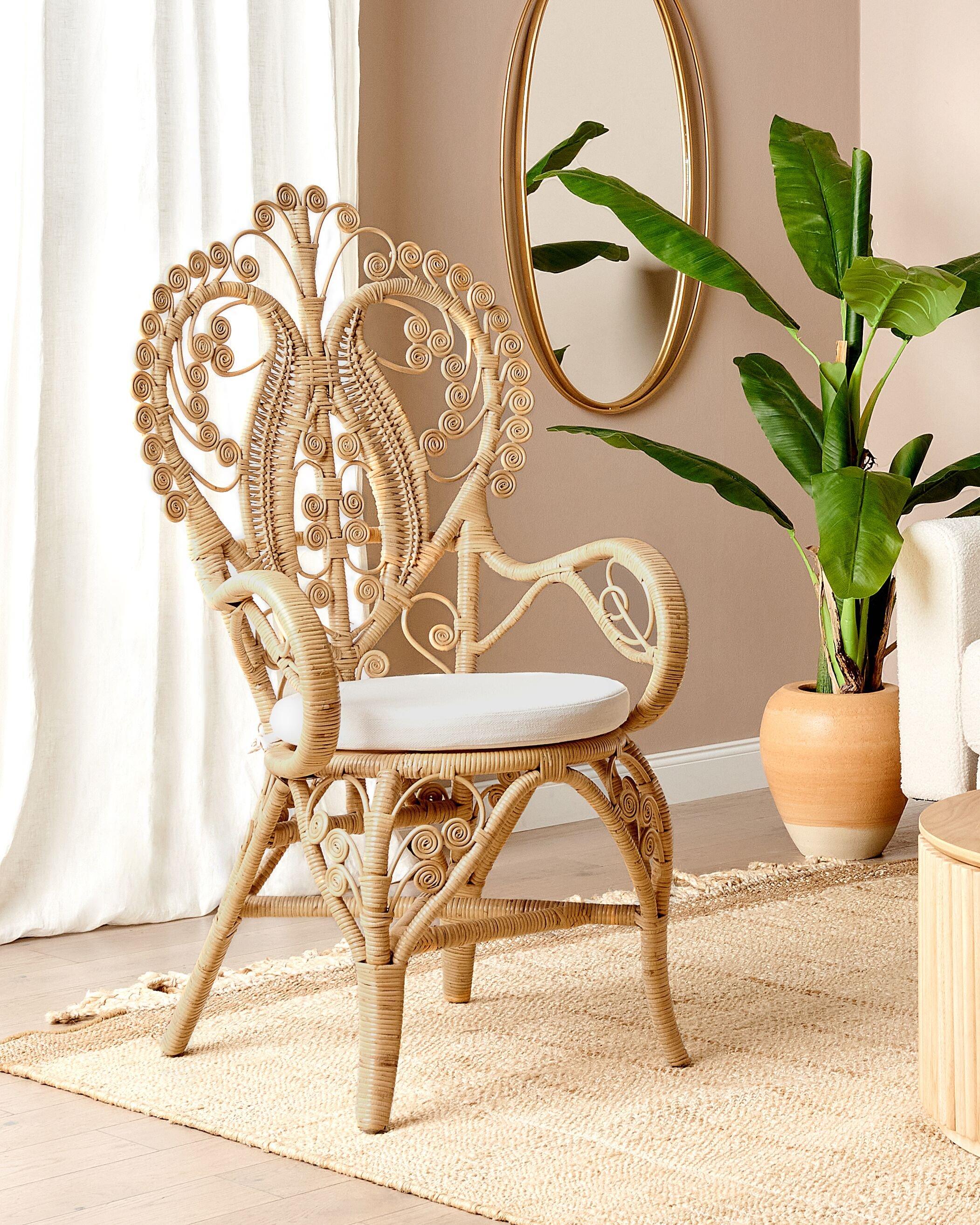 Beliani Sedia da giardino en Rattan Boho CARRARA  