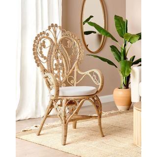 Beliani Sedia Peacock en Rattan Boho CARRARA  