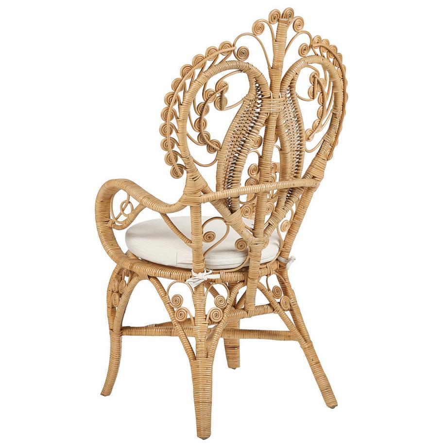 Beliani Sedia Peacock en Rattan  CARRARA  