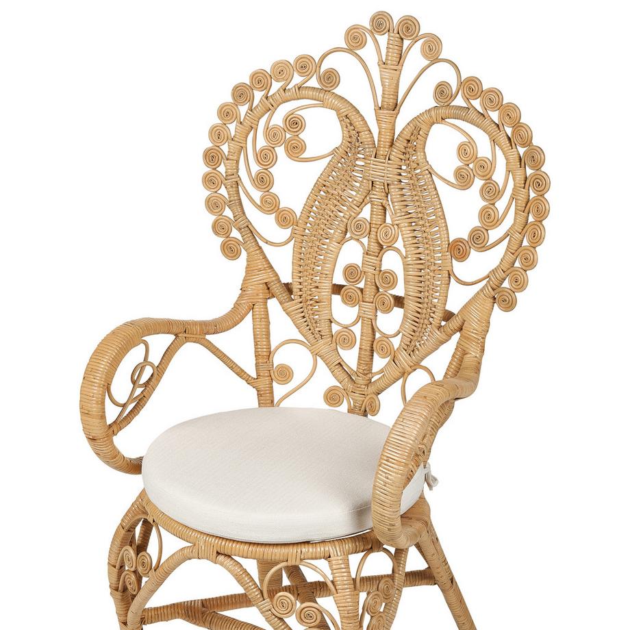 Beliani Sedia Peacock en Rattan  CARRARA  