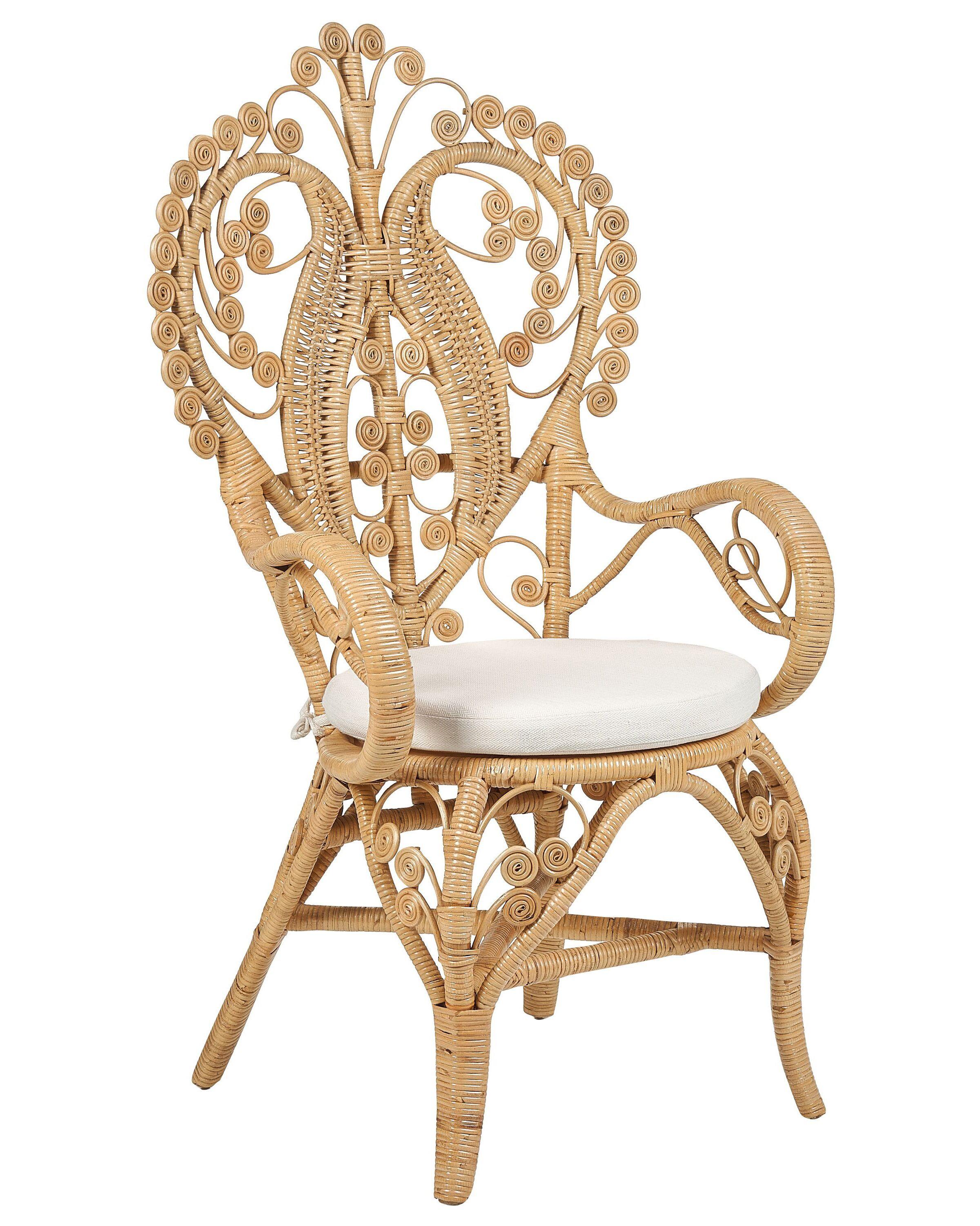 Beliani Chaise de jardin en Rotin Boho CARRARA  