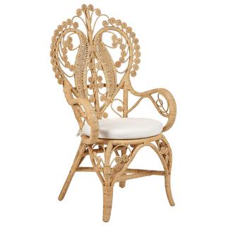 Beliani Sedia Peacock en Rattan Boho CARRARA  