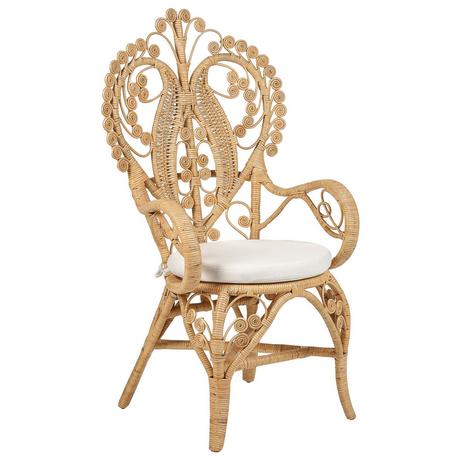 Beliani Sedia da giardino en Rattan Boho CARRARA  