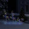 VidaXL decorazione natalizia con renne e slitta  