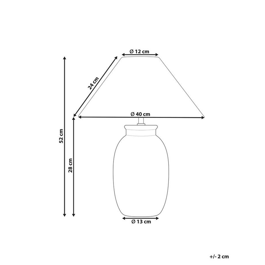 Beliani Lampada da tavolo en Legno di mango  PELLEJAS  