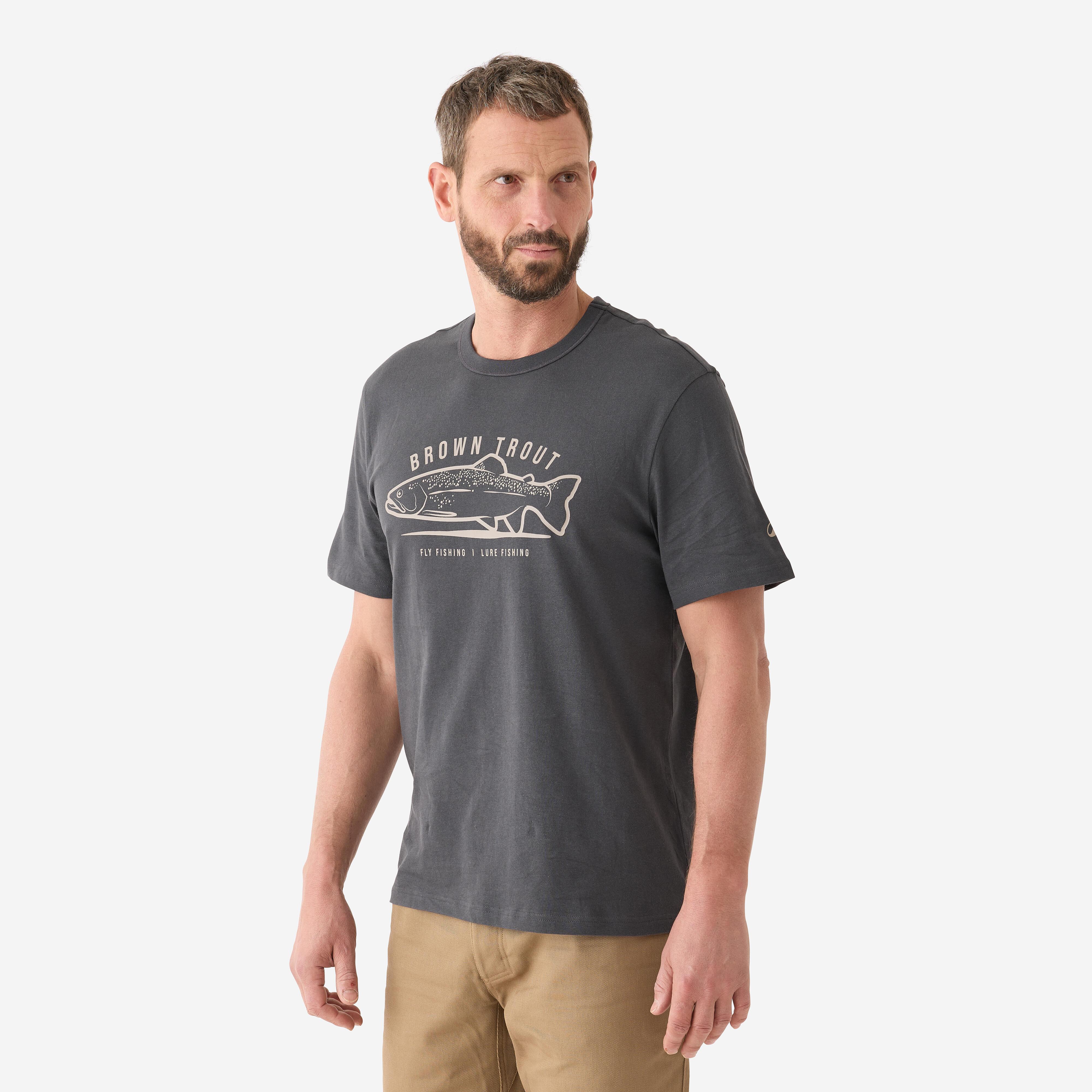 CAPERLAN  T-shirt homme manches courtes regular fit coton imprimé 