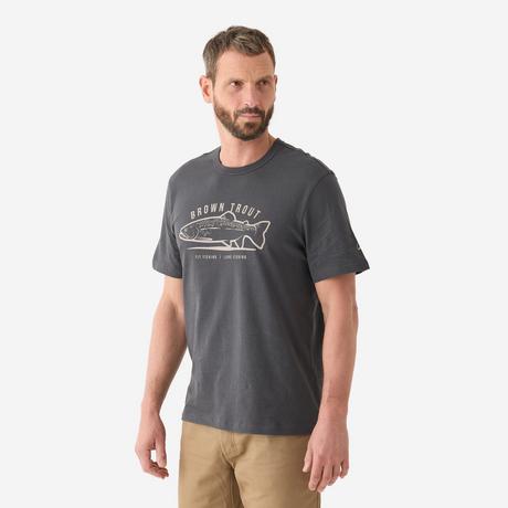 CAPERLAN  T-shirt homme manches courtes regular fit coton imprimé 