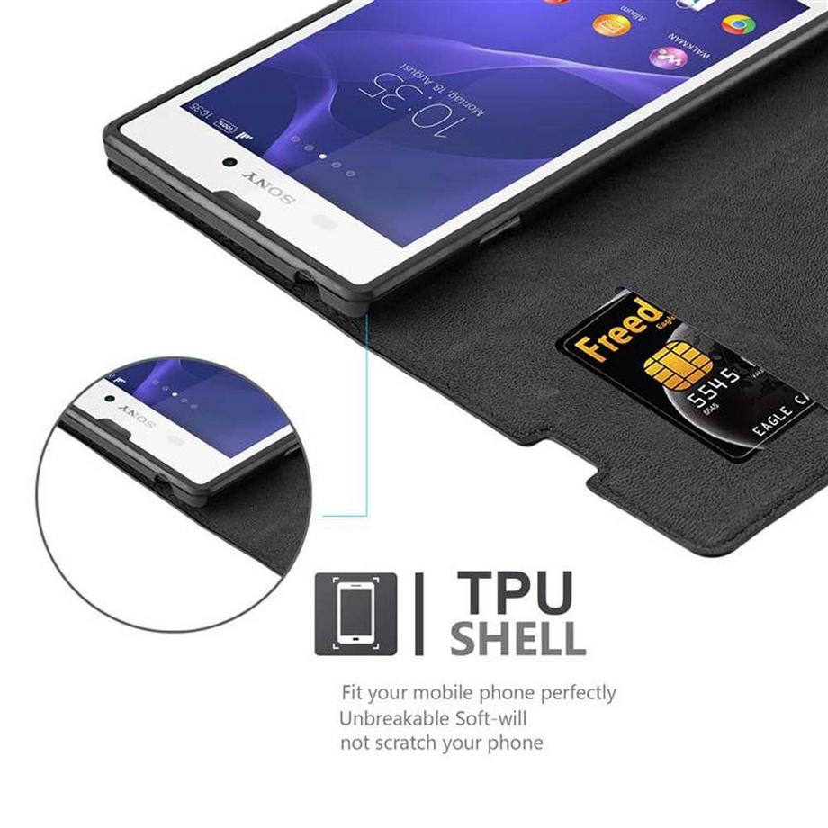 Cadorabo  Housse compatible avec Sony Xperia T3 - Coque de protection avec fermeture magnétique, fonction de support et compartiment pour carte 