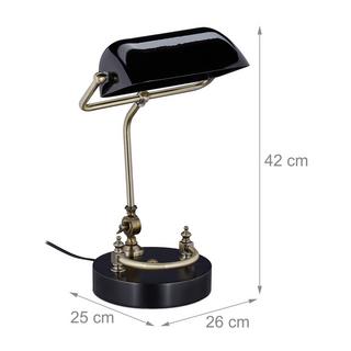 Northio Schwarze Bankerlampe  