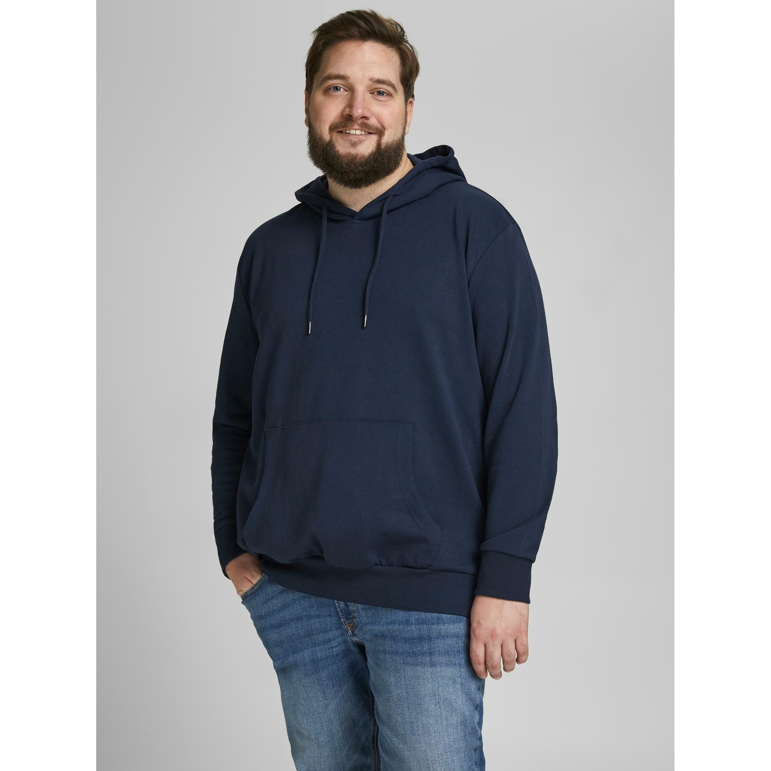 JACK & JONES  Sweatshirt mit Kapuze in großer Größe  Basic 