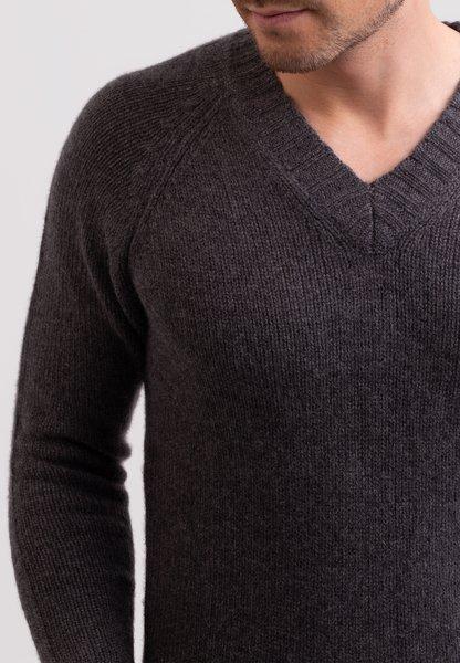 CASH-MERE.CH Pullover Scollo a V Cashmere Riciclato  