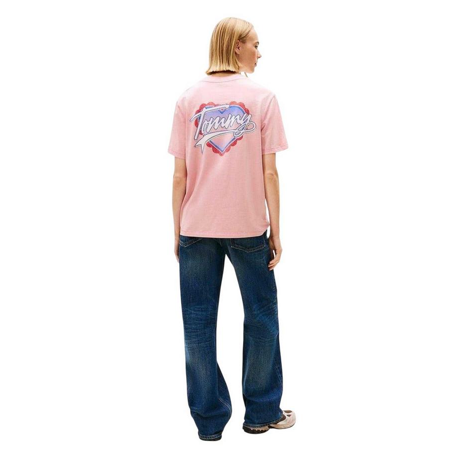 TOMMY JEANS T-Shirt Imprimé Graphique Col Ras-du-Cou  