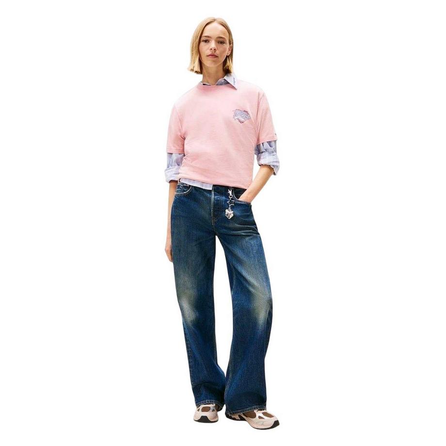TOMMY JEANS T-Shirt Imprimé Graphique Col Ras-du-Cou  