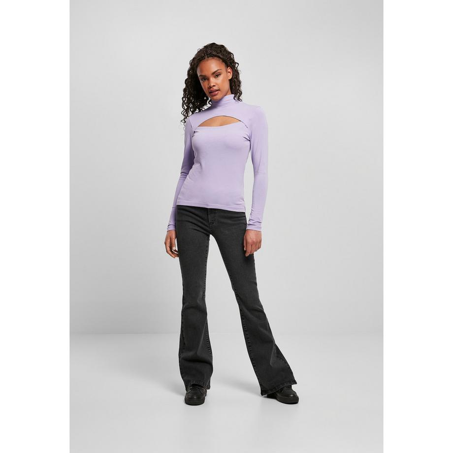 URBAN CLASSICS Langärmeliges Rollkragen T-Shirt mit Cut-Out  