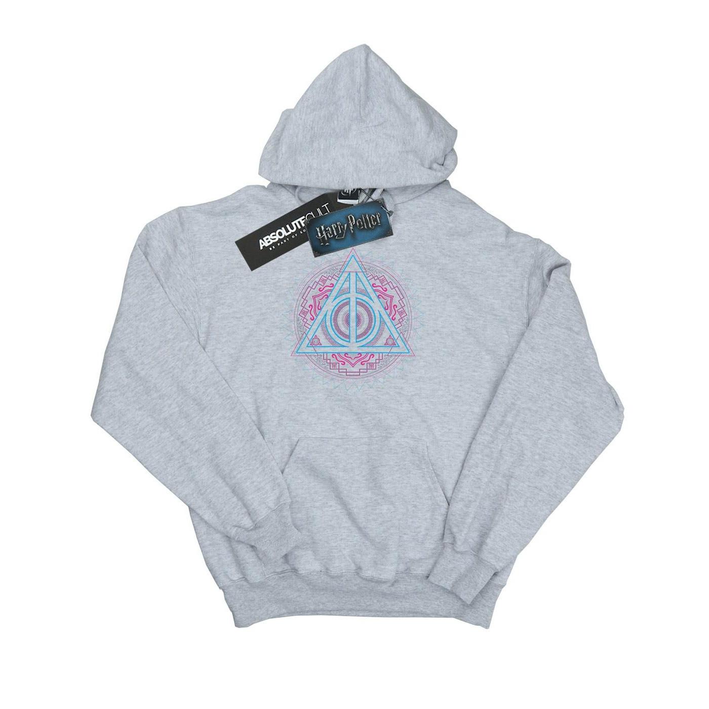 HARRY-POTTER  Sweat à capuche NEON DEATHLY HALLOWS 