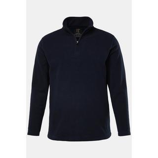 JP1880  Pullover polo di pile leggero con colletto alto e zip 