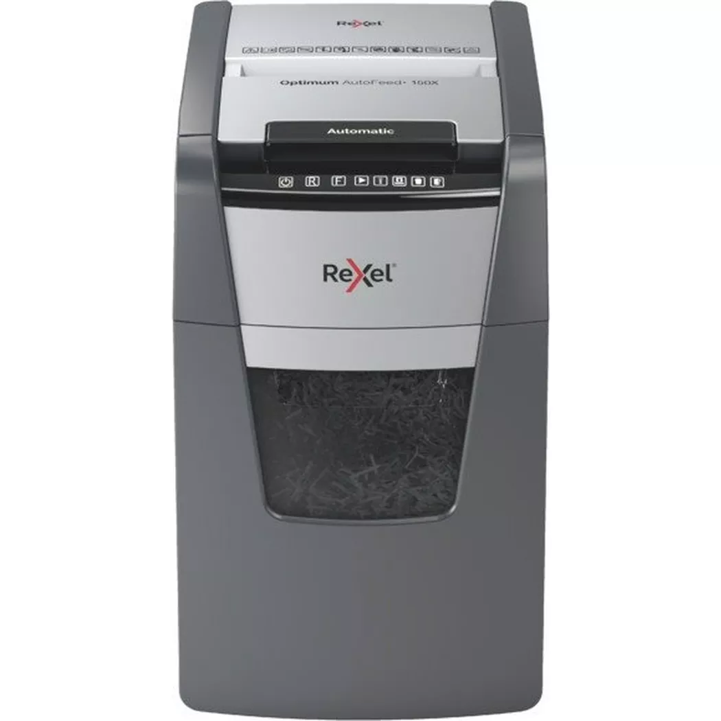 Rexel – Aktenvernichter Optimum AF+ 2020150XCH 150X, P-4, 44lt, Schwarz