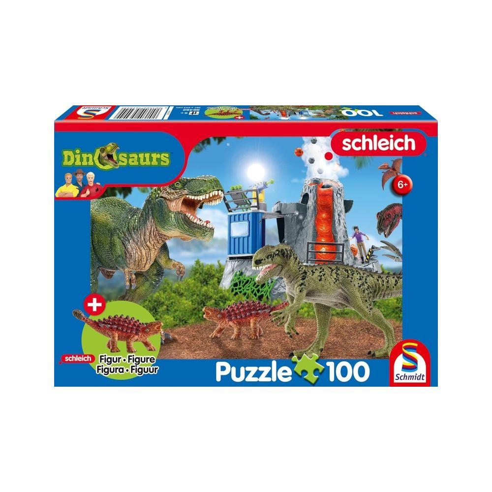 Schmidt  Puzzle Dinosaurier der Urzeit inkl. Figur (100Teile) 