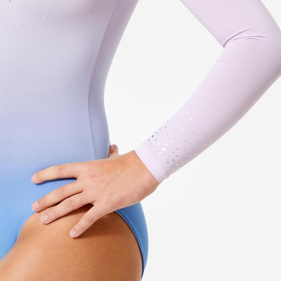 DOMYOS  Body ginnastica artistica maniche lunghe bambina 