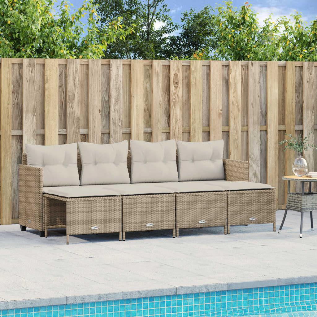 VidaXL set divano da giardino Polirattan  