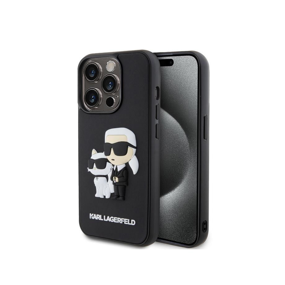 Coque iPhone 15 Pro 3D Karl & Choupette