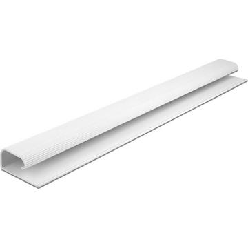 Passacavo per montaggio sotto il tavolo 57 x 25 mm - lunghezza 400 mm 2 pezzi bianco