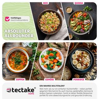 Tectake Cuociriso con inserto per cottura a vapore  