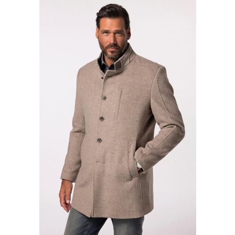 JP1880 Manteau Laine Mélangée Col Montant  