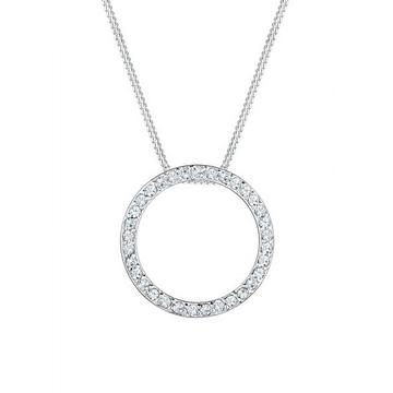 Collier Femme Pendentif Cercle De Cristal