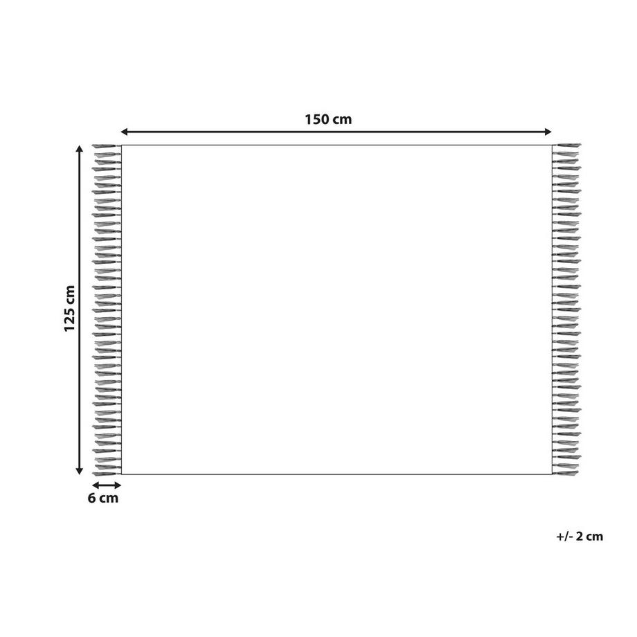 Beliani MITYAL Coperta in Cotone Boho  