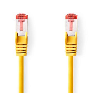 CAT6 Netzwerkkabel | RJ45 Stecker | RJ45 Stecker | S/FTP | 5,00 m | Rund | LSZH | Gelb | Etikett