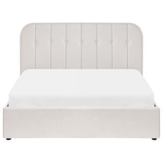 Beliani Lit ottoman en Tissu Moderne CHALLANS  