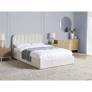 Beliani Lit ottoman en Tissu Moderne CHALLANS  