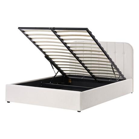 Beliani Lit ottoman en Tissu Moderne CHALLANS  